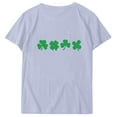 thumbnail image 4 of Chandails de la Saint-Patrick pour Femmes, Col Rond Décontracté, Manches Courtes, T-shirt Imprimé Arbre de Noël, Haut, Chandail de la Saint-Patrick, 4 of 4