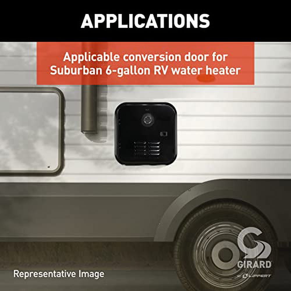 Girard 2022107536 Door Kit for GSWH-2 New Installations and Suburban 6-Gallon Water Heater - 16", Black