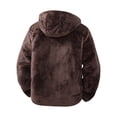 thumbnail image 4 of Levmjia Men's Fleece Lined Jacket Hooded Winter Warm Zip Up Coat Soft Polyester Outerwear Casual Thermal Jacket with Pockets Solid Color S-XL Coffee, 4 of 9