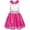 Pinkish Purple, variant on Girls Dress Red Blue Lace Stripe Collar Party Sundress 4