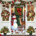 thumbnail image 1 of 35 X 72 Inch Christmas Door Cover Christmas Door Curtain Christmas Day Door And Wall Decoration Festival Party Decoration, 1 of 7