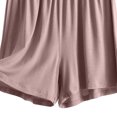 thumbnail image 6 of Women's Plus Size Cotton Shorts Summer Elastic Waist Thin Quarter Shorts Solid Color Thin Style Casual Pajamas Shorts Loose Home Pants, 6 of 6