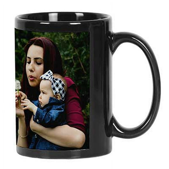 Printtoo PersonalizedPhotoCollage CoffeeMugI Love You Mom Custom Picture Ceramic CupDishwasher & Microwave Safe- 11 Oz -Black