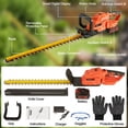 thumbnail image 6 of Hedge Trimmer Cordless,UNTIMATY 21V Electric Bush Trimmer with Rotatable Handle,Brushless Motor Trimmers Battery Powered, for Shrub Cutting,Trimming,Orange, 6 of 9