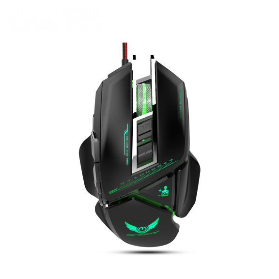 X400 New 11-key Mechanical Mouse Game Colorful Macro Programming Detachable Matching Block Grip 3200dpi Adjustable