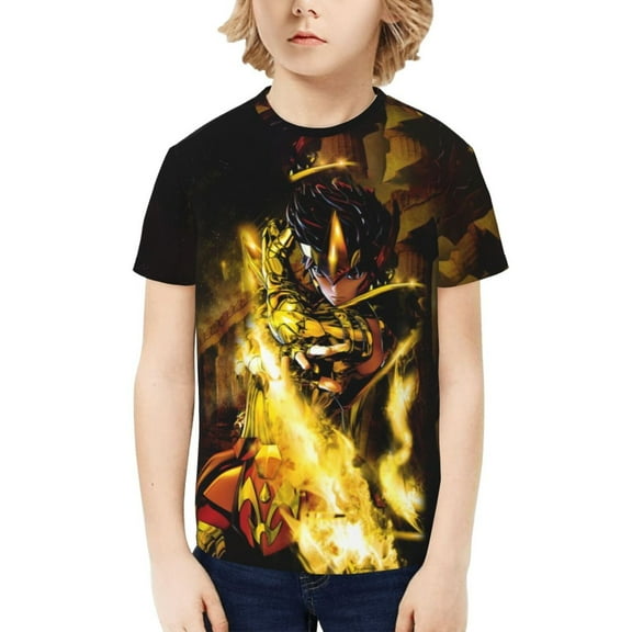 Saint Seiya Kids T-Shirt 3d Printed Graphic T-Shirts Boys And Girls Short Sleeve Shirts For Youth Kids X-Small