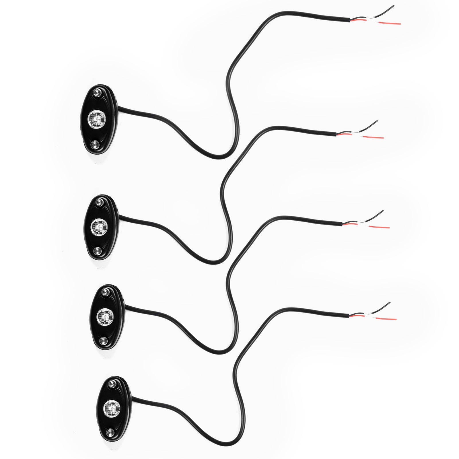 Krator LED Neon Underbody Glow Rock Lights- 4 Pods, Blue, IP67 Waterproof, Aluminum Housing- For Cars, ATVs, Boats, UTVs, Motorcycles, Domes, Trucks, etc.