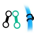 thumbnail image 3 of 4x Scuba Dive Snorkeling Silicone Snorkel Keeper Clip Retainer - Negro y Negro y verde Cola Máscara de snorkel portero, 3 of 6