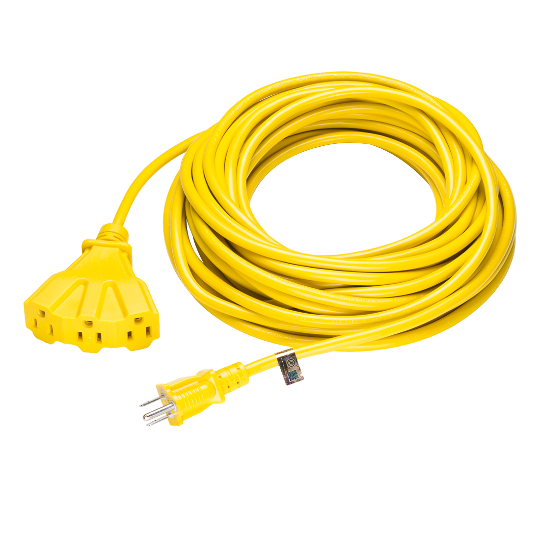 US Plug to 3 Outlets Power Extension Cord Cable 16 A 16AWG SJTW 50Ft