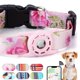 thumbnail image 1 of Collar para gato - Collar para gato con estampado digital L-Rose con soporte para Airtag y hebilla de seguridad, collar personalizado para gato, 1 of 5