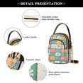 thumbnail image 4 of FORMRS Crossbody Bag for Women Quilted Travel Shoulder Cell Phone Purse with Chain Strap Handbag, Daisy Mosaic, 4 of 7