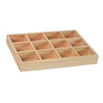 thumbnail image 4 of Caja organizadora de madera para mesa con 12 compartimentos, multifuncional, ligera y para espacios pequeños. Marrón claro, 4 of 9