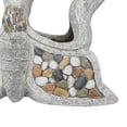 thumbnail image 5 of DecMode 18" x 15" Indoor Outdoor Gray Fiberglass Butterfly Planter with Stone Mosaic Design, 5 of 8