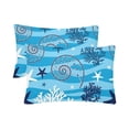 thumbnail image 1 of YUSDECOR Coquillages et Étoile de Mer Taie d'Oreiller Coussin Protecteur Couverture 20x30 Pouces, Ensemble de 2, 1 of 3
