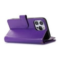 thumbnail image 5 of Nalacover Case for iPhone 15 Plus Zipper Wallet Case with 9 Card Slots, Premium PU Leather Wrist Strap Handbag Flip Cover with Kickstand Magnetic Clasp Soft TPU Shockproof Case, Purple, 5 of 8