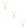 thumbnail image 1 of Jumpingount Collar de aleación para niñas, adorno para el cuerpo, colgante de joyería, adorno colgante, collares de piedra multicapa, Type1 NO1, 1 of 6