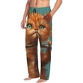 thumbnail image 5 of Cauagu Strong Kitten Lifting Weights Mens Pajama Pants Sleep & Lounge Pants,PJ Bottoms with Pockets-, 5 of 7