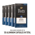 thumbnail image 2 of Peet's Coffee, Medium Roast Decaf Espresso Capsules, Compatible with Nespresso Original Machine, Decaffeinated Arabica Coffee - Decaf Ristretto Intensity 10, 50 CT (5 Boxes of 10 Espresso Capsules), 2 of 4