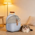 thumbnail image 4 of Yhmxh Mochila transportadora plegable y transpirable para gatos, bolsa de viaje portátil de malla para mascotas pequeñas (perros y gatos), mochila ligera y ventilada para senderismo, viajes y avent, 4 of 5