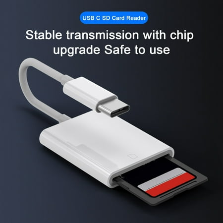 Image of Anvazise Card Reader Support Hot Swap Anti-interference Stable Signal High-speed Plug And Play OTG Function Portable Type-C to SD Card Reader Computer Accessory White One Size