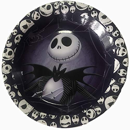 Party Over Here Jack Skellington Plates, Round 7? inch for