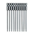 thumbnail image 1 of Amdohai Ensemble de 10 Pcs de Bit Torx de Sécurité, Disque de 1/4 Po, Anti-Trafage, Ensemble de Bit Torx de 3,93 Po de Long P2, 1 of 8