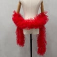 thumbnail image 3 of Detachable Tulle Boa Shawl, Red Bridal Ruffle Cape, 11.81x78.74inch, 3 of 7