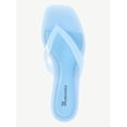 thumbnail image 2 of No Boundaries Women's Jelly Flip Flop Kitten Heel Sandals, 2 of 6