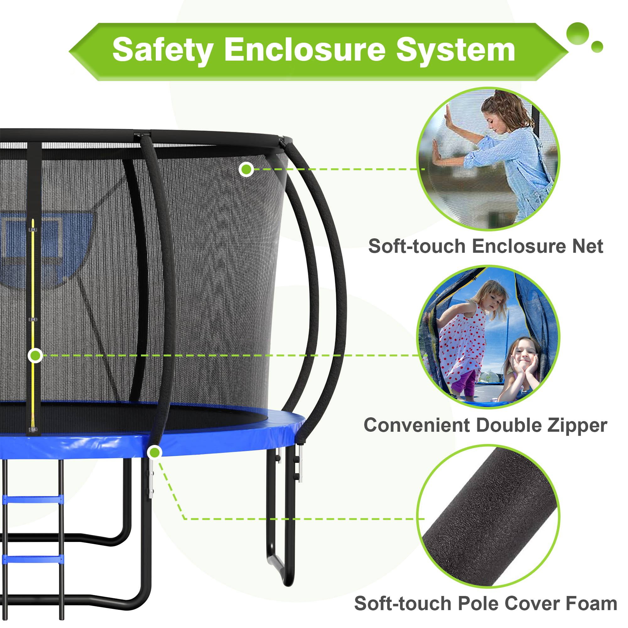 GVDV Backyard Trampoline with Safety Net