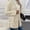 Light Khaki, variant on Mgmyaa Womens Winter Plush Hooded Jacket Long Sleeve Button Front Fleece Warm Long Coat