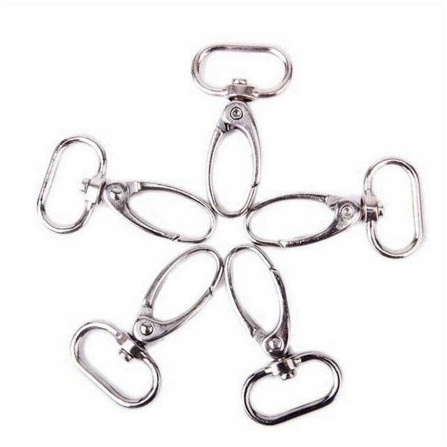 Lote de ganchos giratorios de metal para cordón, broches de langosta, clips, accesorios para manualidades y llaveros.