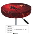 thumbnail image 4 of Daiia Black Spider Web With Spiders Stool Covers Round,Round Bar Stool Covers Waterproof Bar Chair Covers Washable Stool Cushion Slipcover for 12-14 Inch Chair-12 inch, 4 of 7