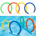 thumbnail image 1 of Anillos de buceo de 4 piezas, anillos de natación subacuáticos, juguete de piscina hundida para niños, 1 of 5