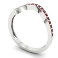 thumbnail image 2 of 0.16 ct Brilliant Round Cut Natural Garnet 18K White Gold Stackable Band SZ 8.5, 2 of 6