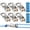White, variant on AIYUQ.U Adjustable Tent Rope Roller Tensioner 6 Pack