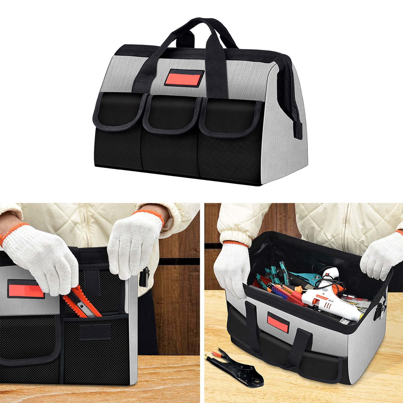 13/16/18inch Oxford Tool Bag Maintenance Storage Bag for Easy Organization Transport Tools Workshops Homes Electrician