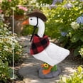 thumbnail image 2 of Cement Porch Goose, Adjustable Waterfowl Sculpture Statue with Removable Cowboy Hat Bandana, Premium Realistic Tall White Geese Figures for Backyard Yard Lawn Art Decoration(13in/32cm 2pcs), 2 of 9