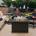 thumbnail image 2 of Gymax Propane Gas Fire Pit Table 52 Inch Propane Fire Pit w/ Wind Guard 50,000 BTU Heat Output Brown, 2 of 9