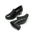 thumbnail image 3 of BURUDANI Women's Low Chunky Block Heels Pumps Comfortable Slip-on Heeled Loafers Dress Work Shoes, 3 of 8