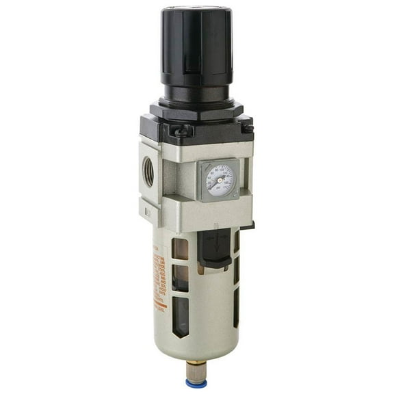 RapidAir MaxLine K93216 0.5 Inch 175 Max PSI NPT Filter Regulator w/ Gauge