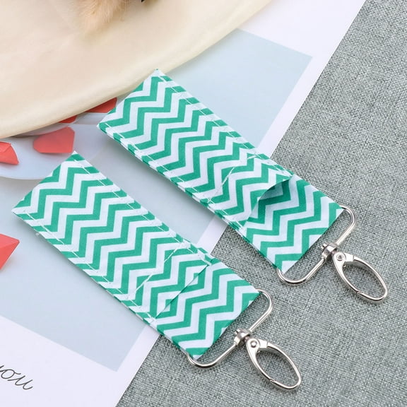 OUNONA 2pcs Ruched Lipstick Key Chain Holder Lip Pouch Bags for Women Girls