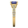 thumbnail image 3 of Solitaire with Accents Engagement Ring for Women - 2.3ct Simulated Tanzanite in 14K Yellow Gold Promise Ring, 3 of 6