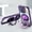 Darkpurple, variant on Compatible with iPhone 12 Pro Case, [Military Grade Drop Tested][Camera Lens Protection][Built in Kickstand] Translucent Tempered Glass Slim Back Soft Edge Magnetic Cover,Blue