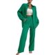 thumbnail image 4 of Conjunto de 2 piezas para mujer, blusa larga con dobladillo con abertura y pantalones de pierna ancha, 4 of 5