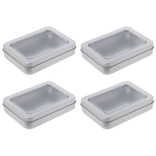 4 unids USB Flash Drive Almacenamiento Cajas transparentes TinPlance Almacenamiento Funda Organizador
