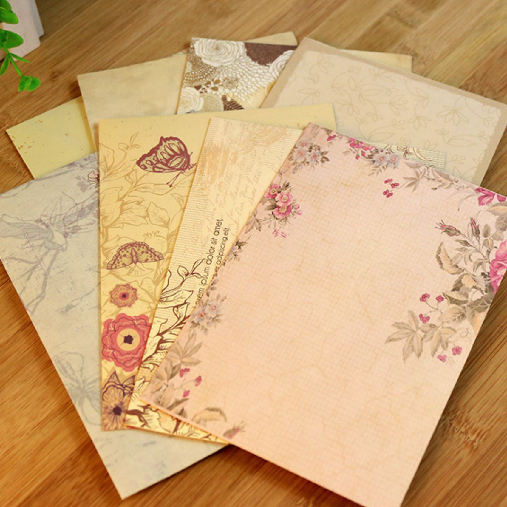 80 Sheet Vintage Stationery Sets with Envelopes for Writing Letters