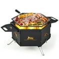 thumbnail image 1 of Costway Estufa De Fuego Al Aire Libre Con Parrilla, Parrilla De Carbón Portátil Con 2 Asas, Patas Plegables, Hebilla Desmontable, De Acero Inoxidable Para Viajes, Barbacoa Al Aire Libre, Camping, 1 of 3
