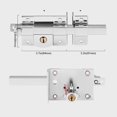 thumbnail image 2 of 50mm Garage Door Lock Long Throw Gate Shed/Door Lock for Garden Gate with 2 Keys, 2 of 5