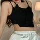 thumbnail image 3 of Txlixc Camisola de punto acanalado para mujer, correa de espagueti con dobladillo irregular Txlixc Sexy, 3 of 6