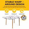 thumbnail image 4 of Grey Purple Botanical Table Cloths for 6 Foot Rectangle Tables, Watercolor Spring Floral Summer Leaf Patio Waterproof Elastic Fitted Tablecloths, Washable Rectangular Table Cover for Camping, 4 of 8